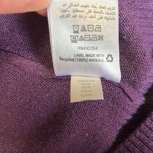 Sweater Tank Top‎ Scarf Set Purple Rhinestone Embellished Knit Outfit - Picture 7 of 8